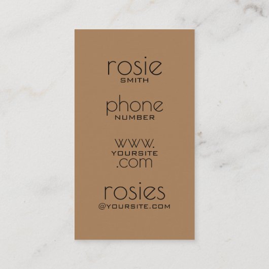 Floristisch Visitekaartje (Achterkant)