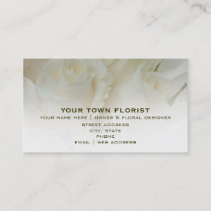 Floristisch Visitekaartje - witte rozen