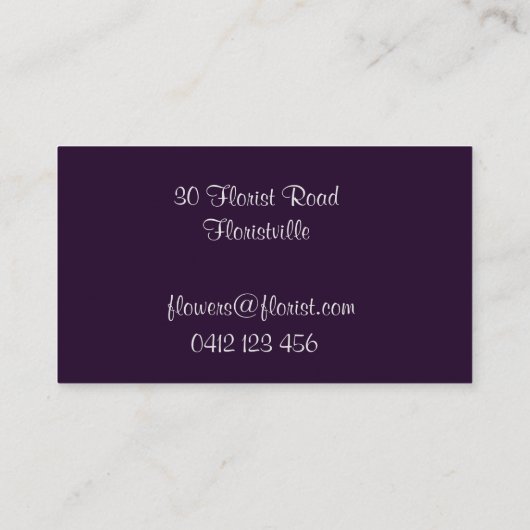 Floristisch winkelbloemen voor jou visitekaartje (Achterkant)