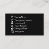 Floristische bloemen visitekaartje (Achterkant)