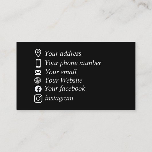 Floristische bloemen visitekaartje (Achterkant)