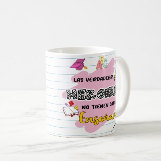 Flork Día del Maestra - Las verdaderas Heroinas Koffiemok (Voorkant rechts)