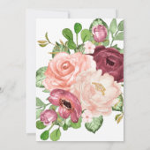 florkalligrafie baby shower-uitnodiging (Achterkant)