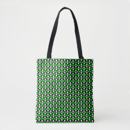 Floro Groene Hanteerbare All Over Print Tote Tas