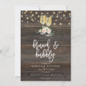 floro rustige brunch en bubbly vrijgezellenfeest kaart (Voorkant)