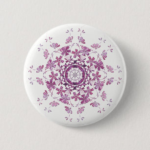 florretro paars element ronde button 5,7 cm