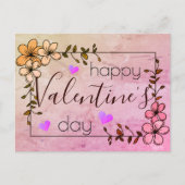 florroze blij Valentijnsdag Briefkaart (Voorkant)