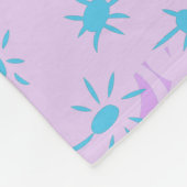 florroze pauwdeken fleece deken (Hoek)