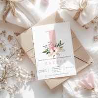 florroze verjaardagsfeestje foto uitnodiging