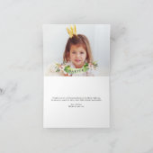 florroze verjaardagsfoto bedankkaart (Binnen)