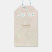 Flortal hart, madeliefje Moederdag Cadeaulabel (Achterkant)