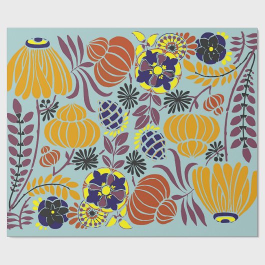 florvormachtergrond cadeaupapier (Vlak)