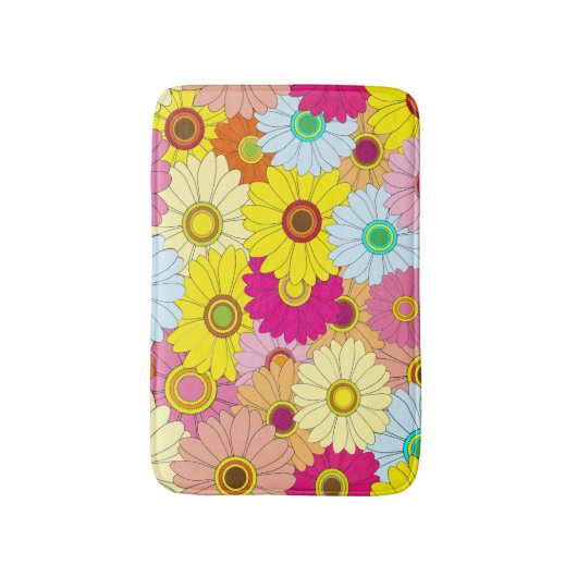 florvormig patroon badmat (Voorkant Verticaal)