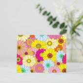 florvormig patroon briefkaart (Staand voorkant)