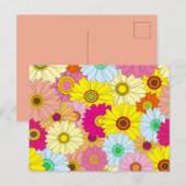 florvormig patroon briefkaart (Voorkant / Achterkant)