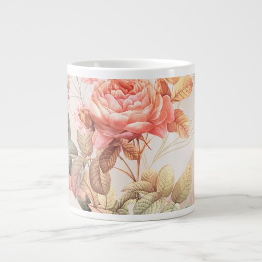 florvormig patroon grote koffiekop (Voorkant)