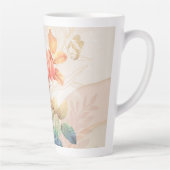 florvormig patroon latte mok (Rechts)