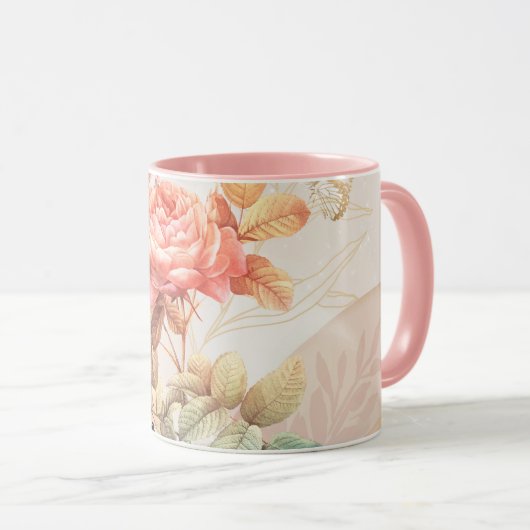 florvormig patroon mok (Voorkant rechts)