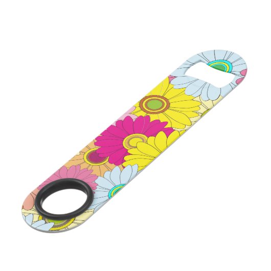 florvormig patroon speed flessenopener (Voorkant Gekanteld)