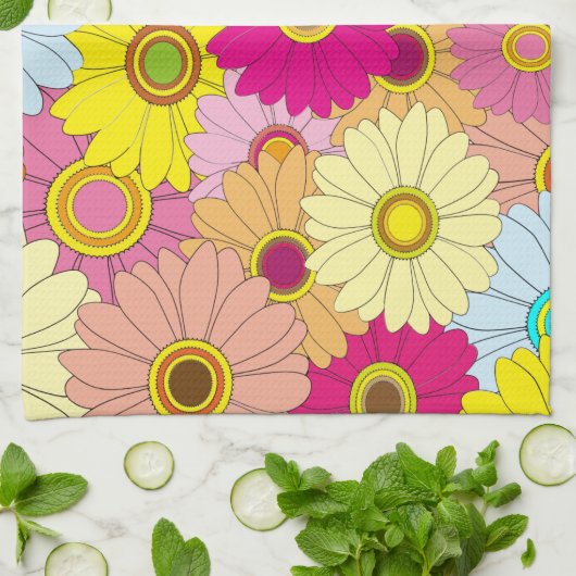 florvormig patroon theedoek (Gevouwen)