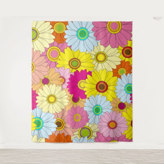 florvormig patroon wandkleed (Voorkant)