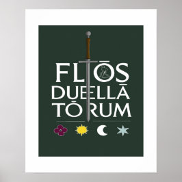 Flos Duellatorum Green Edition – Middeleeuwse Zwaa Poster