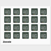 Flos Duellatorum Green Edition – Middeleeuwse Zwaa Vierkante Sticker (Vel)