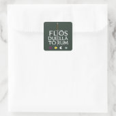 Flos Duellatorum Green Edition – Middeleeuwse Zwaa Vierkante Sticker (Tas)