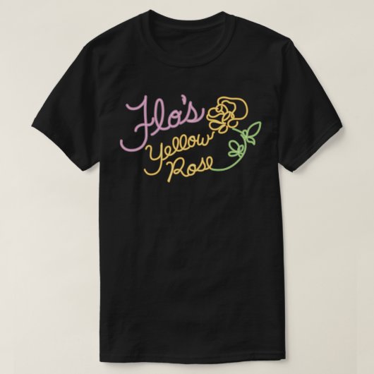 Flos Yellow Rose Neon Teken T-shirt (Design voorkant)