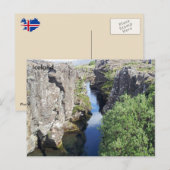 Flosagja Canyon in Þingvellir, IJsland Briefkaart (Voorkant / Achterkant)