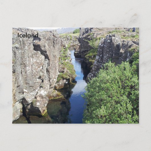 Flosagja Canyon in Þingvellir, IJsland Briefkaart (Voorkant)