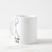 Floss als een baas Stick Figure Stickman Doodle Pr Koffiemok (Voorkant links)