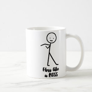 Floss als een baas Stick Figure Stickman Doodle Pr Koffiemok