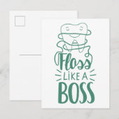 Floss als een boog briefkaart (Voorkant / Achterkant)