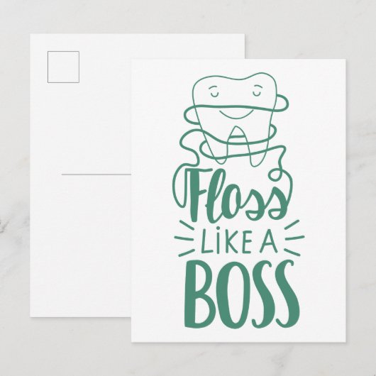 Floss als een boog briefkaart (Voorkant / Achterkant)