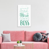 Floss als een boog canvas afdruk (Insitu (Woonkamer))