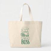 Floss als een boog grote tote bag (Voorkant)