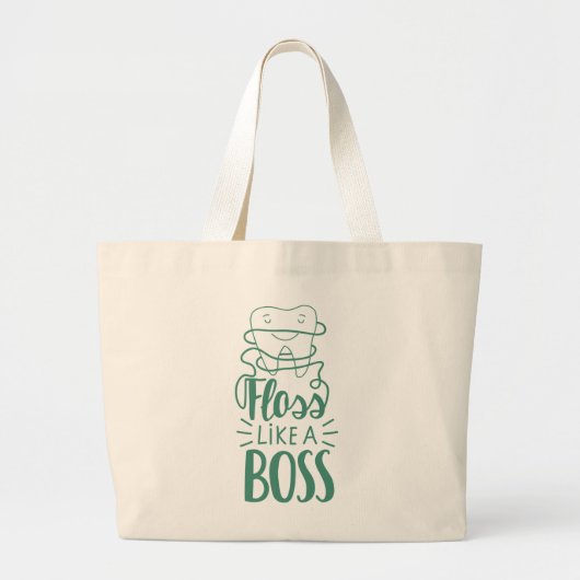Floss als een boog grote tote bag (Voorkant)