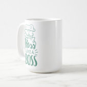 Floss als een boog koffiemok (Voorkant links)