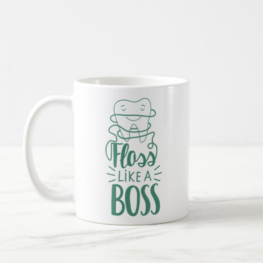 Floss als een boog koffiemok (Links)