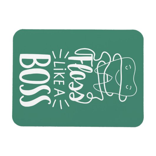 Floss als een boog magneet (Horizontaal)