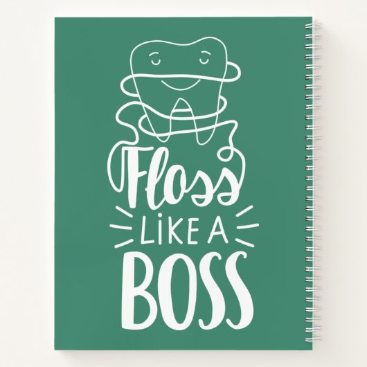 Floss als een boog notitieboek (Achterkant)