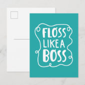 Floss als een boog | Tandheelkundige zin Briefkaart (Voorkant / Achterkant)