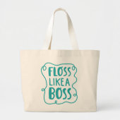 Floss als een boog | Tandheelkundige zin Grote Tote Bag (Voorkant)