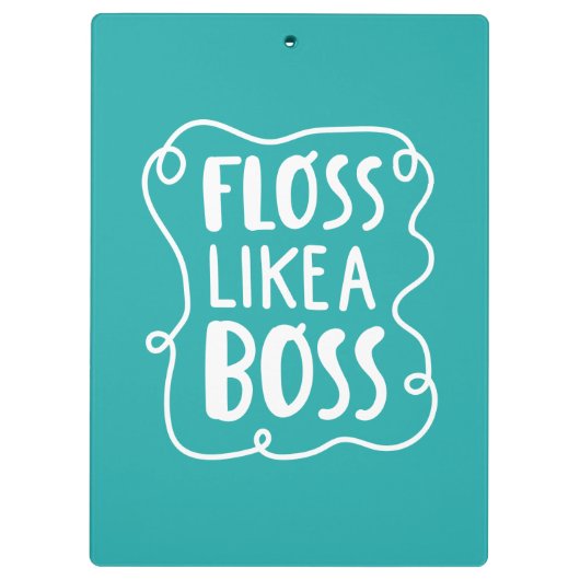 Floss als een boog | Tandheelkundige zin Klembord (Achterkant)
