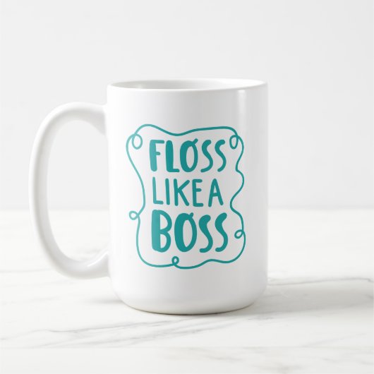 Floss als een boog | Tandheelkundige zin Koffiemok (Links)