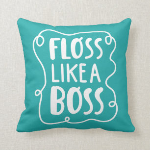 Floss als een boog Tandheelkundige zin Kussen