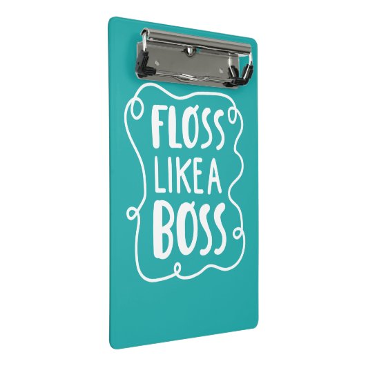 Floss als een boog | Tandheelkundige zin Mini Klembord (Schuin)