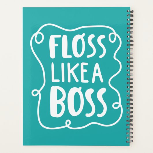 Floss als een boog | Tandheelkundige zin Planner (Achterkant)