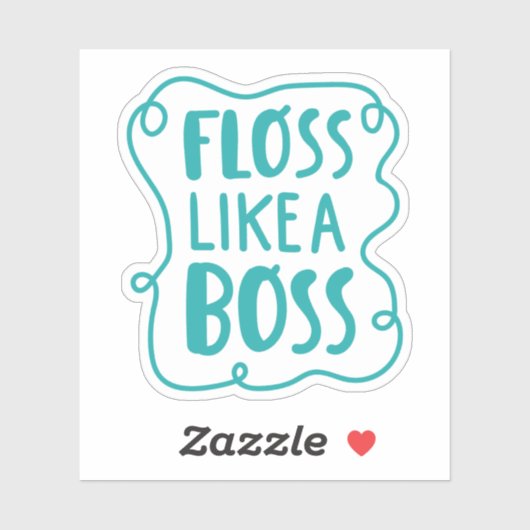 Floss als een boog | Tandheelkundige zin Sticker (Vel)